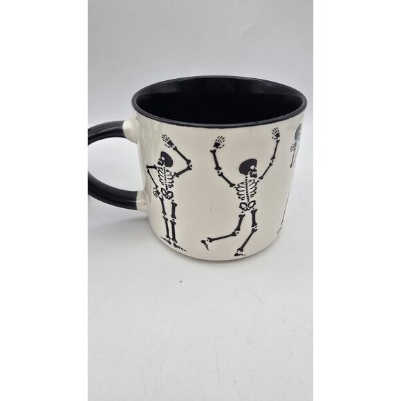 2~ Halloween “Spooky” Ghost Black 15oz & Dancing Skeletons Coffee / Tea Mug NEW - Picture 16 of 16